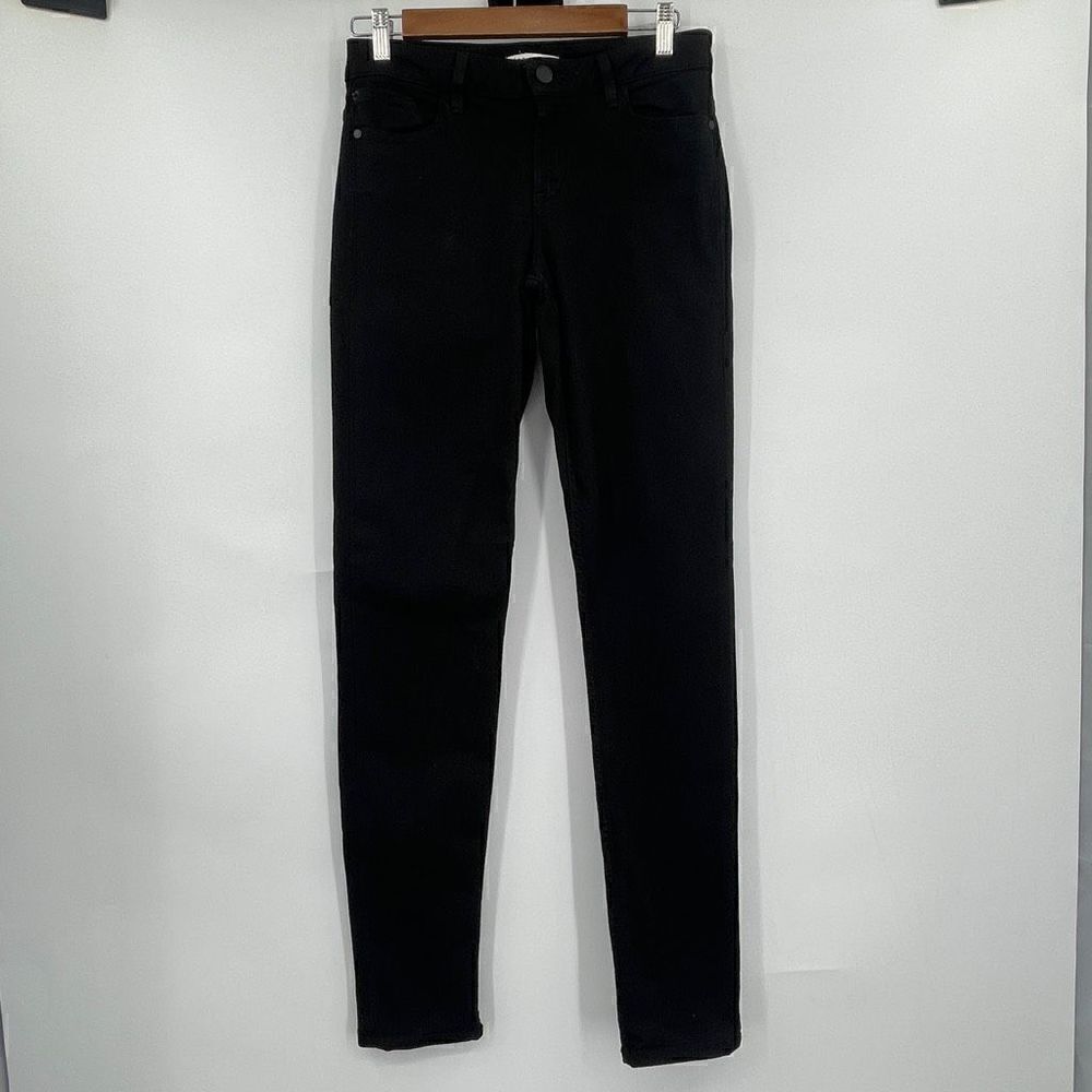 Alice & Olivia Black Cotton Blend High Rise Skinny Jeans Size 29